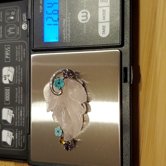 NWOT Sterling silver and Rose Quartz pedant with real gems - Picture 10 of 10